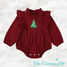 Load image into Gallery viewer, Burgundy Embroidered Romper