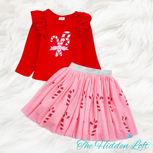 Candy Cane Skirt Outfit