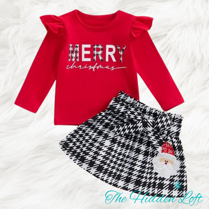 Merry Christmas Skirt Set