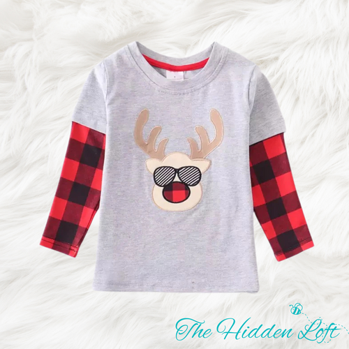 Boy’s Reindeer Christmas Shirt