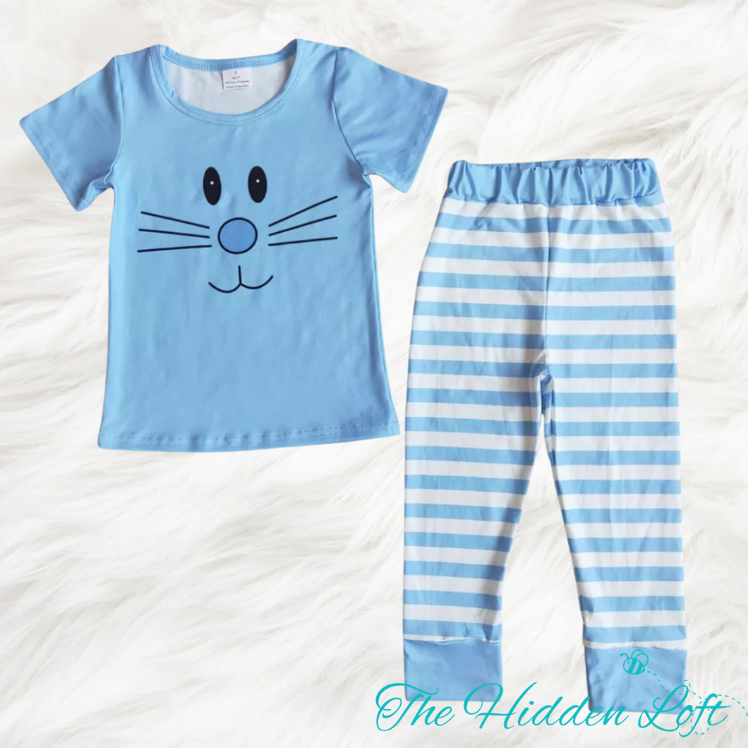 Blue Easter Bunny Pajamas