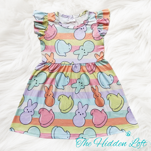 Marshmallow Peep Easter Dress