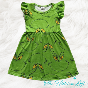 Grinch Face Dress