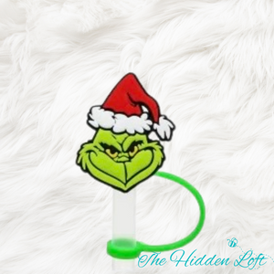 Grinch Straw Topper