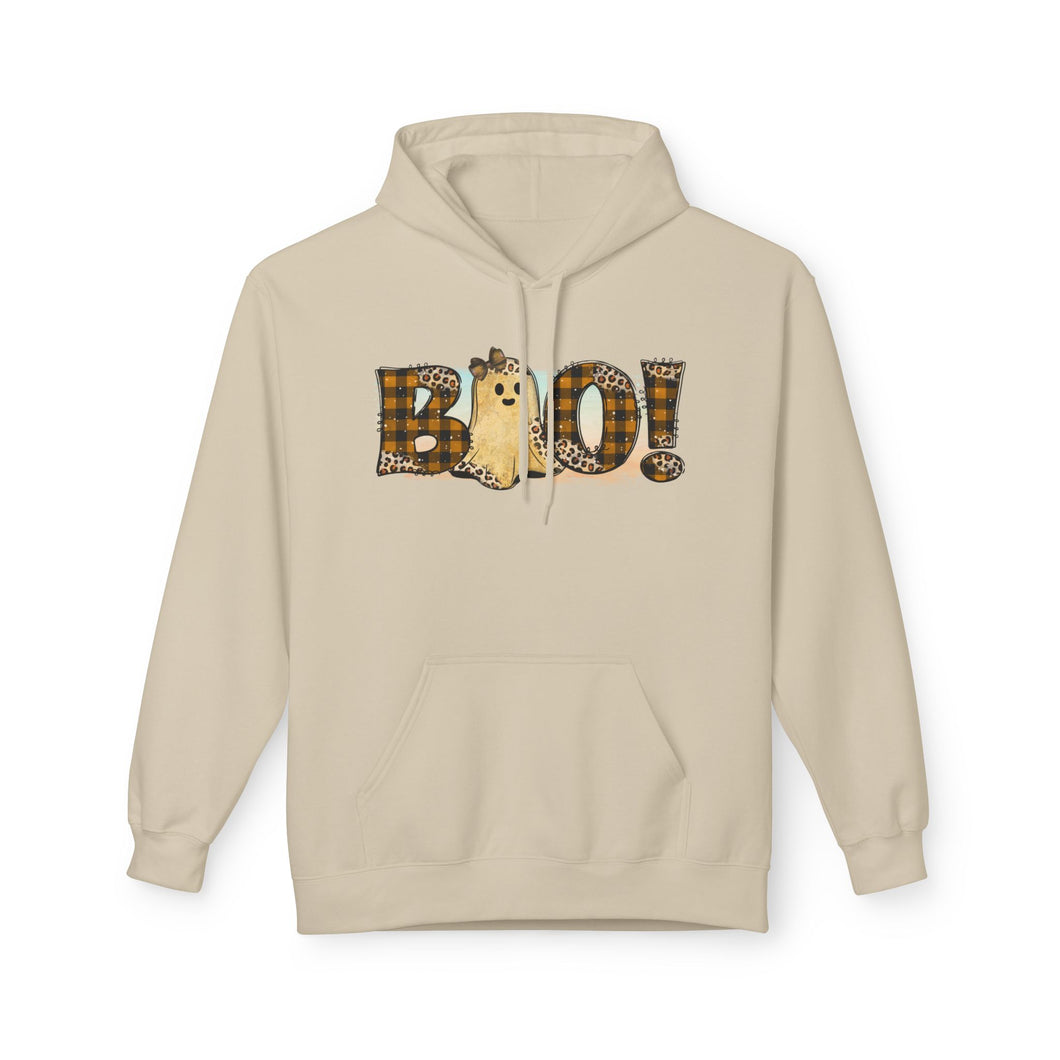Plaid Boo Hooded Sweatshirt