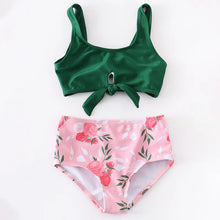 Load image into Gallery viewer, Mommy &amp; Me Green Floral Swim