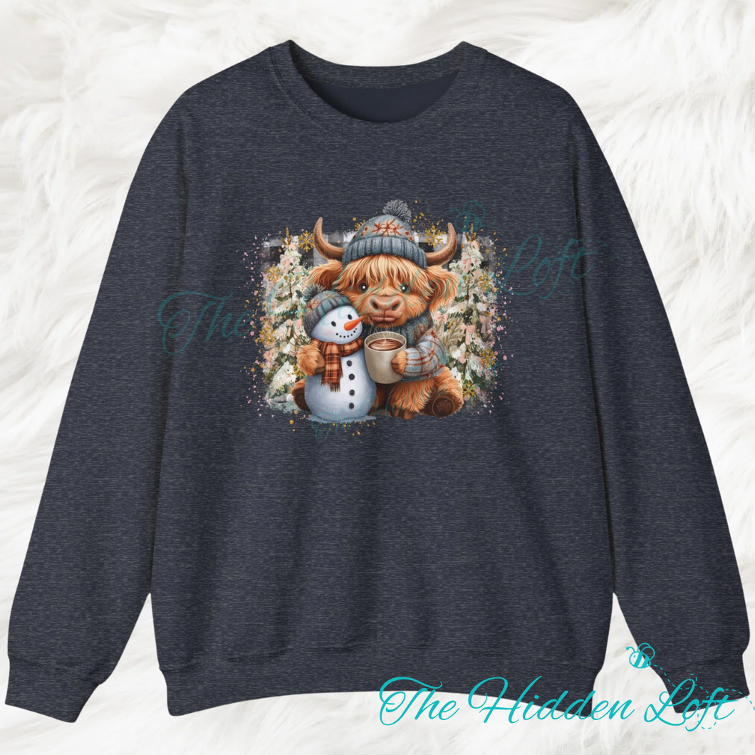 Highland with Snowman Sweatshirt