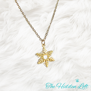 Gold Snowflake Necklace