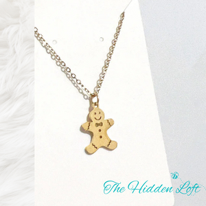 Gold Gingerbread Necklace