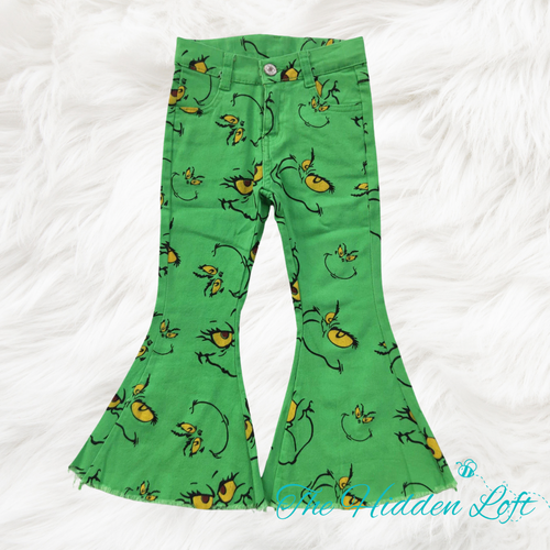 Grinch Denim Bell Bottoms