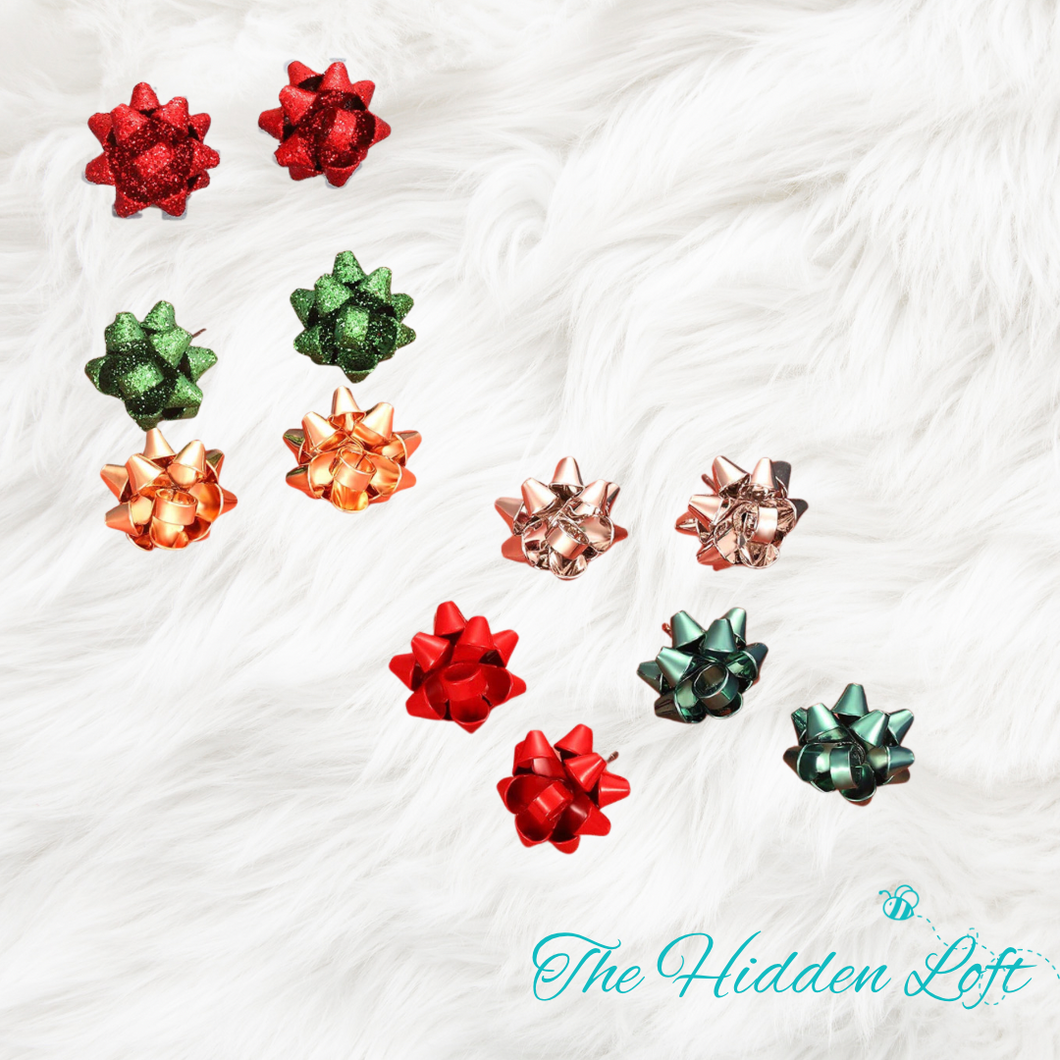 Christmas Bow Earrings