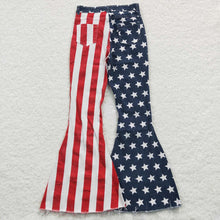 Load image into Gallery viewer, Women’s Stars and Stripes Denim Flares