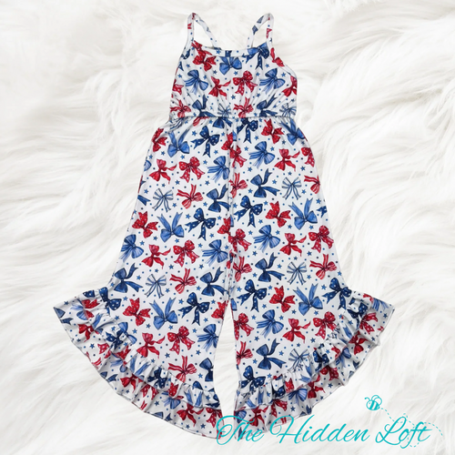 Patriotic Bows Jumpsuit