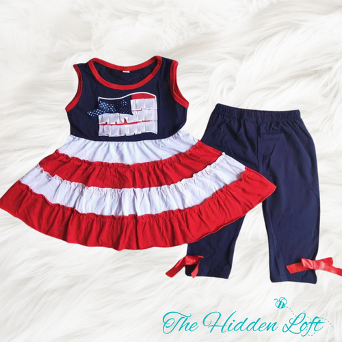 Red White Blue Legging Outfit