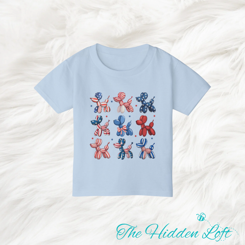 Toddler Patriotic Ballon Dog T-shirt