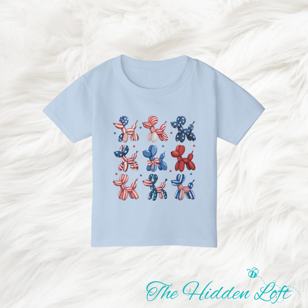 Toddler Patriotic Ballon Dog T-shirt