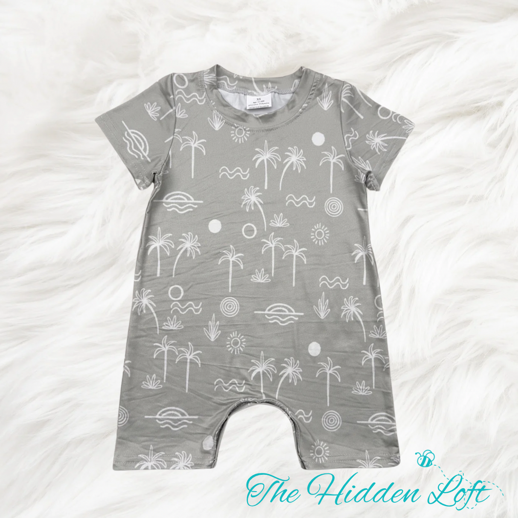 Beach Print Baby Romper