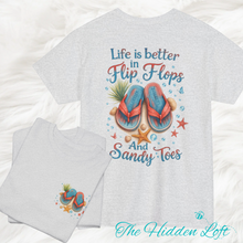 Load image into Gallery viewer, Life is Better in Flip Flops T-Shirt
