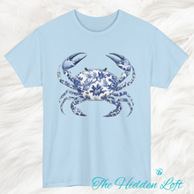 Load image into Gallery viewer, Blue Floral Crab T-Shirt