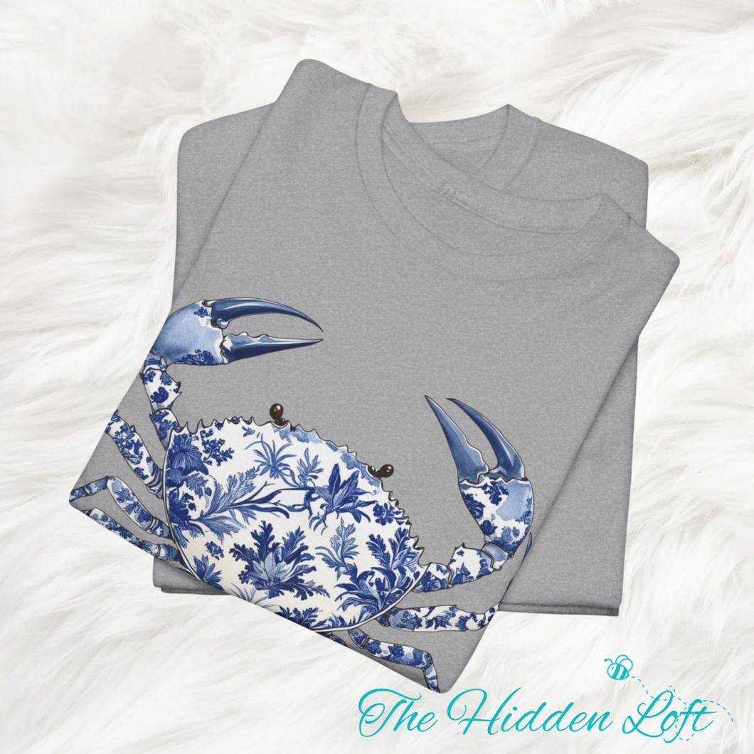 Blue Floral Crab T-Shirt