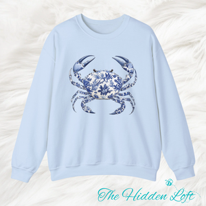 Blue Floral Crab Sweatshirt