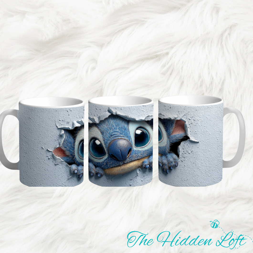 Blue Alien Coffee Cup