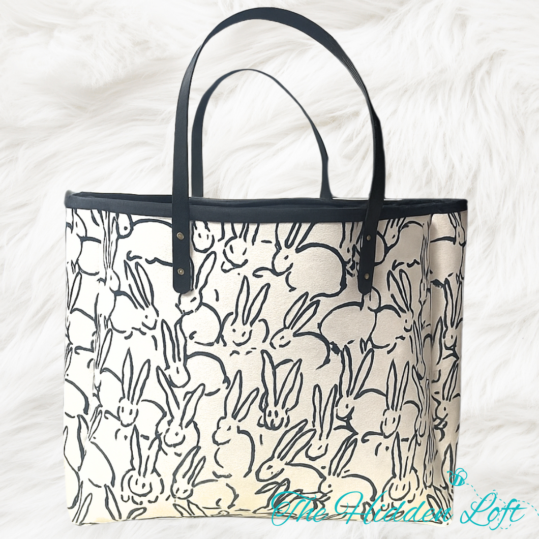 Black & White Bunny Tote Bag