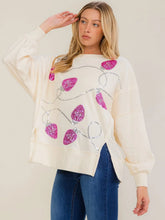 Load image into Gallery viewer, Sequin Christmas Lights Sweatshirt