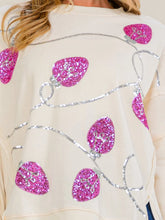 Load image into Gallery viewer, Sequin Christmas Lights Sweatshirt