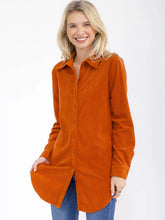 Load image into Gallery viewer, Orange Corduroy Button Down