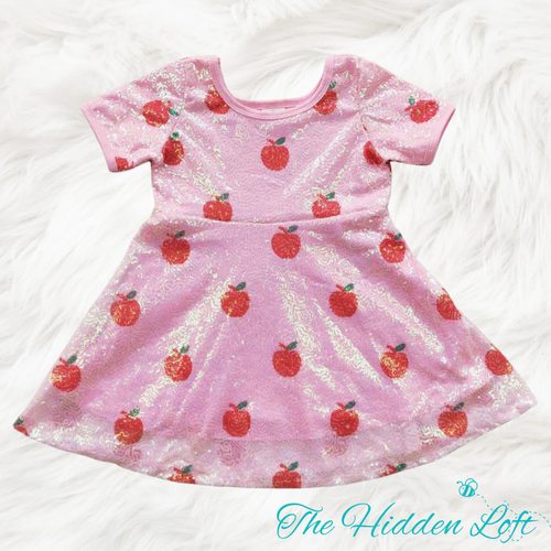 Pink Sequin Apple Dress
