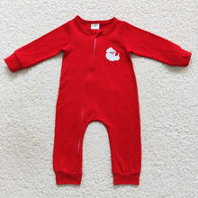Load image into Gallery viewer, Red Santa Ho Ho Ho Romper-Boy