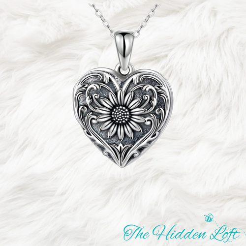 Sunflower Locket Necklace