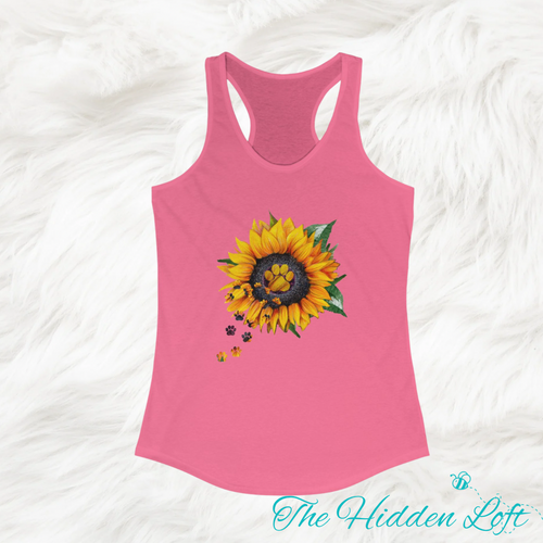 Sunflower Paw Print Tank Top