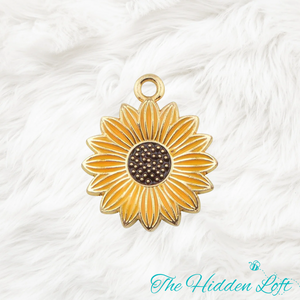 Sunflower Collar Charm