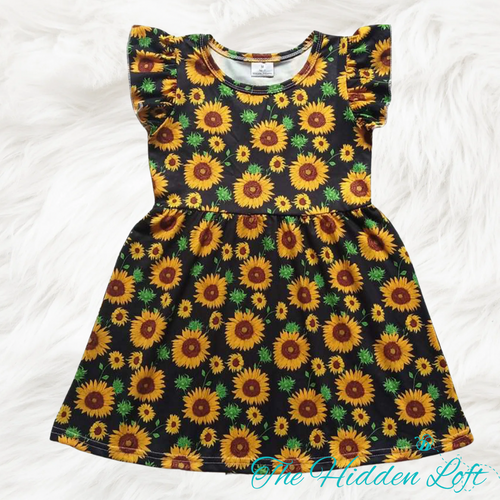 Sunflower Print Dress