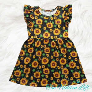 Sunflower Print Dress