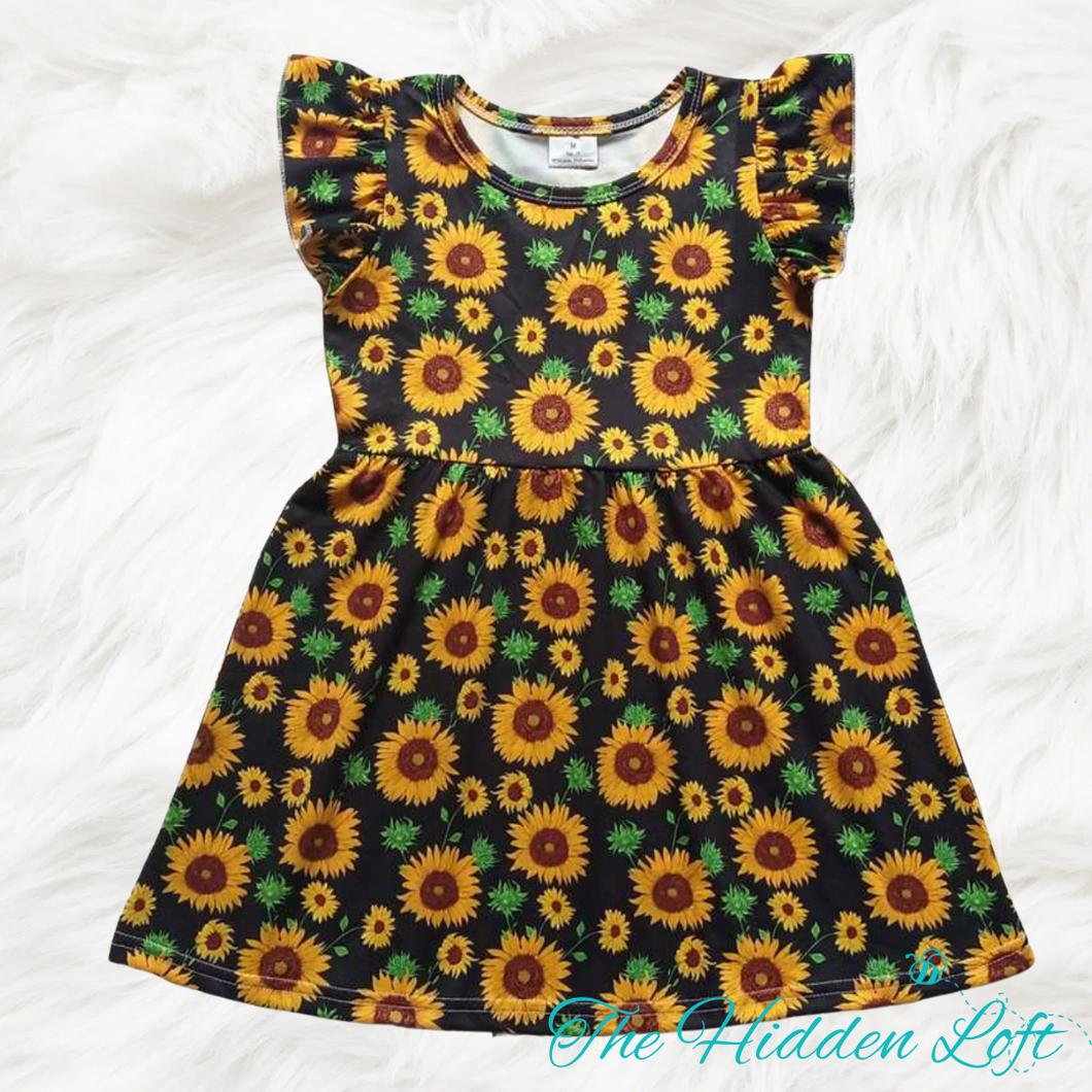 Sunflower Print Dress