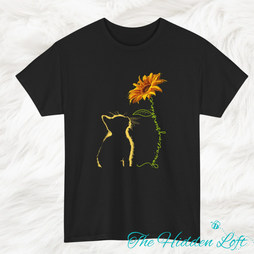 Cat with Sunflower T-shirt
