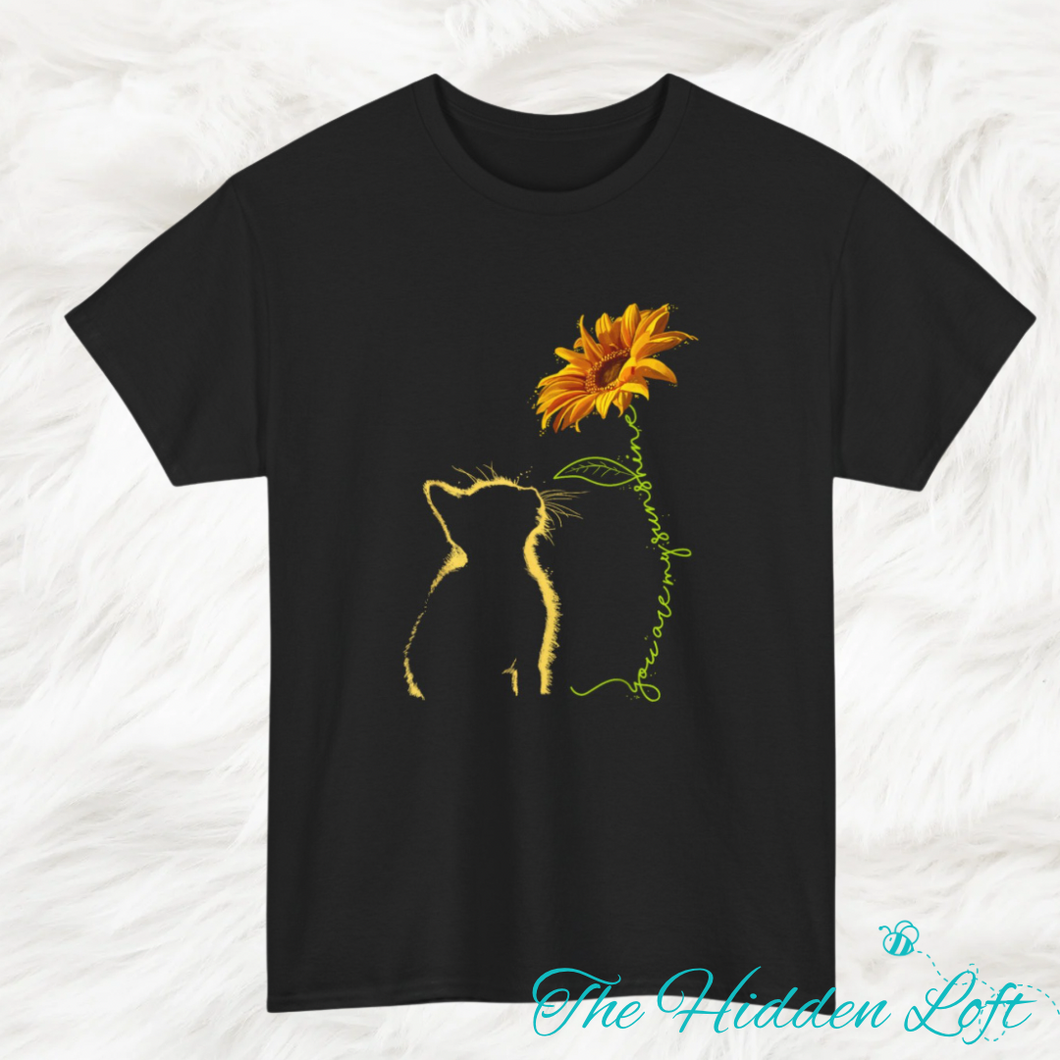 Cat with Sunflower T-shirt
