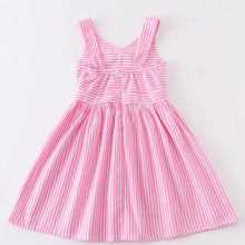 Load image into Gallery viewer, Pink &amp; White Stripe Dress