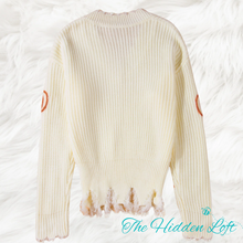 Load image into Gallery viewer, Raw Hem Pumpkin Sweater