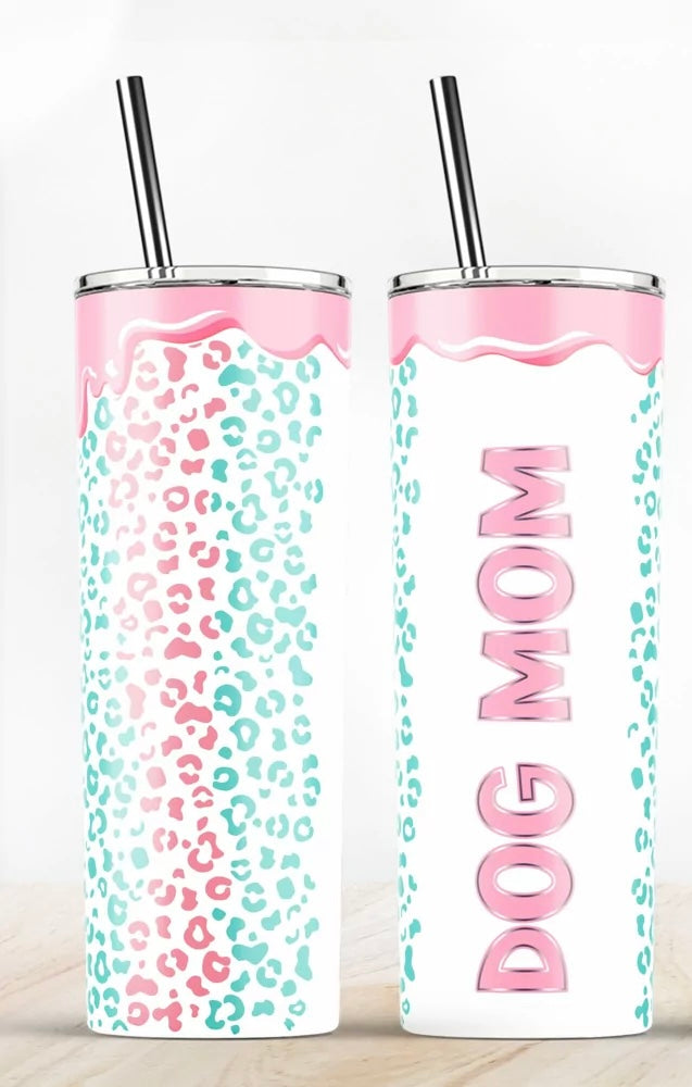 Pink Dog Mom Tumbler