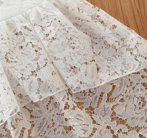 Lace Halter Shorts Outfit