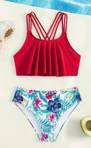 Red Tropical Bikini