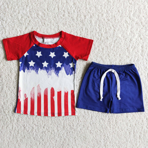 Boys Patriotic Shorts Outfit