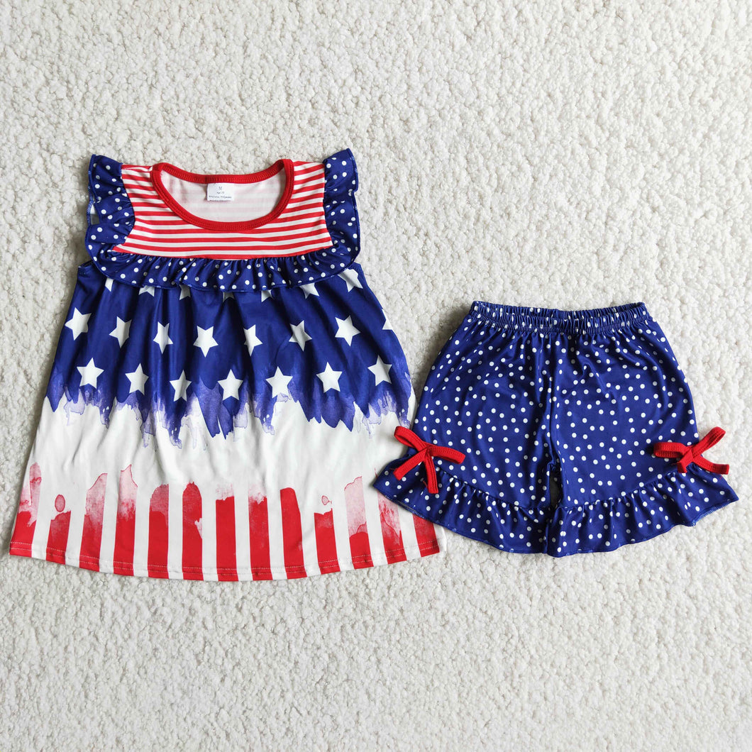 Girl’s Patriotic Shorts Outfit