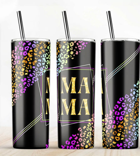 Multi Leopard Mama Tumbler