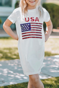 USA Flag T-shirt Dress