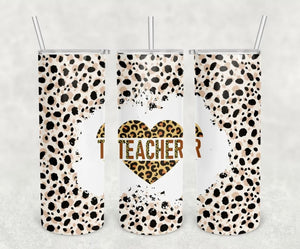 Leopard Teacher Tumbler